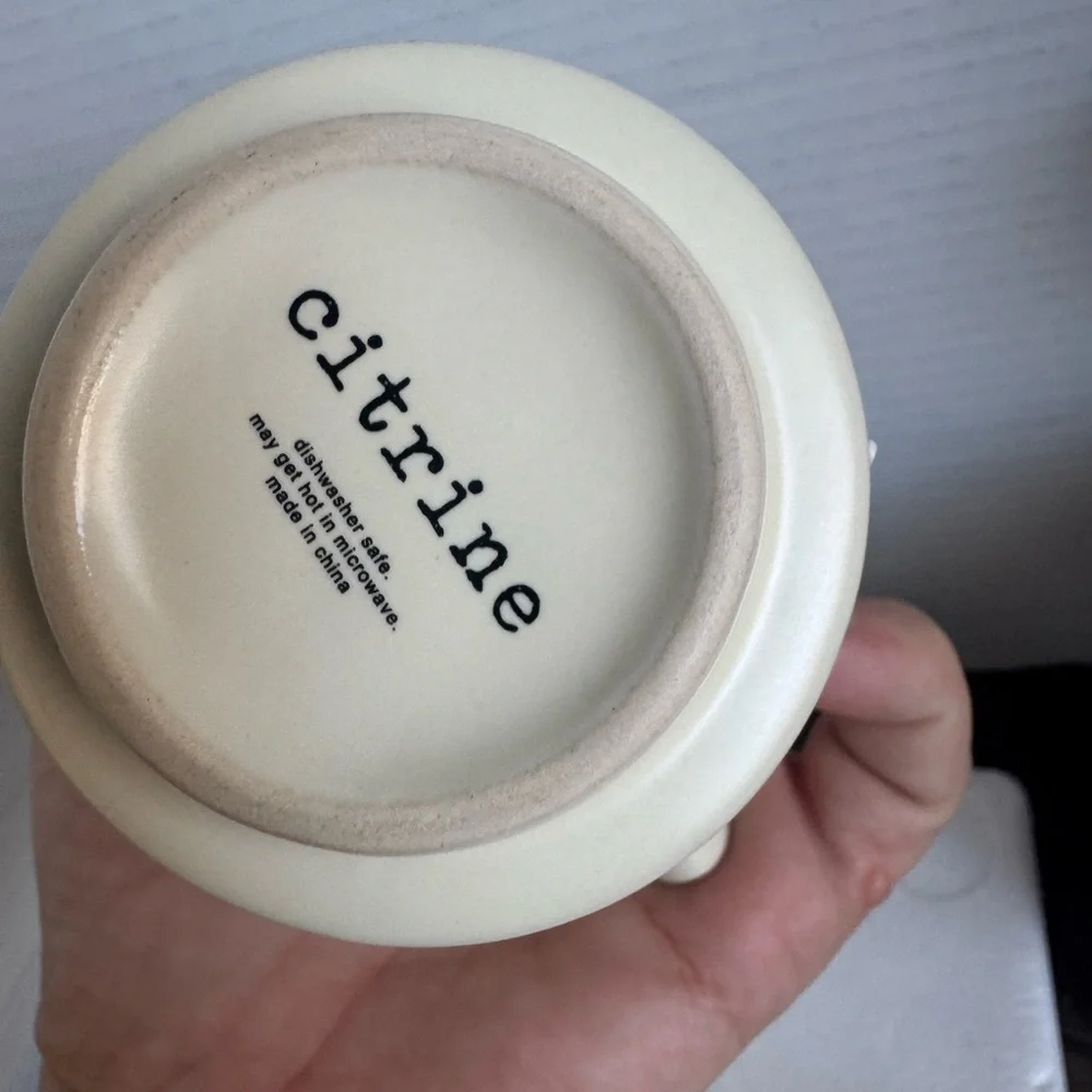 Citrine Cream Ceramic Sugar and Creamer Set